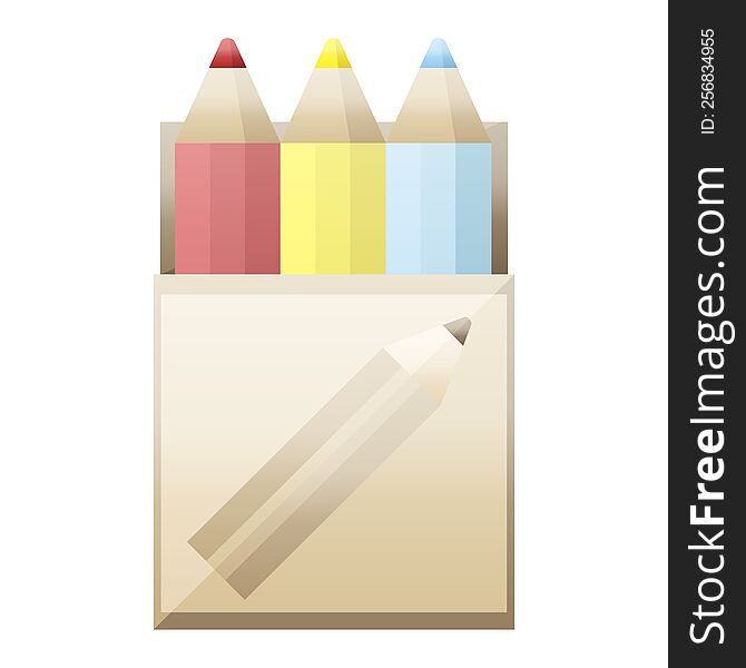 pack of coloring pencils graphic vector illustration icon. pack of coloring pencils graphic vector illustration icon