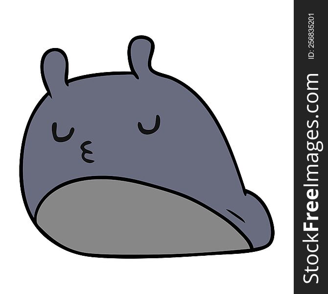 cartoon illustration kawaii fat cute slug. cartoon illustration kawaii fat cute slug