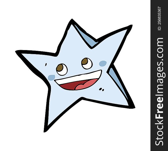 Cartoon Happy Star Character