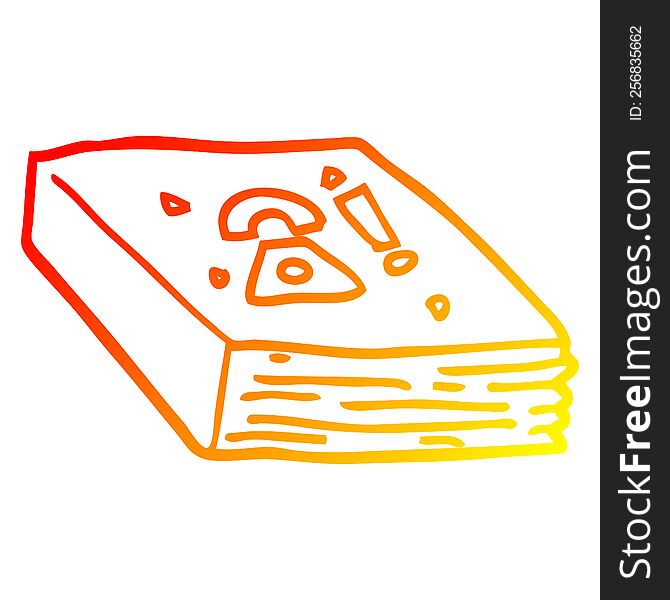 warm gradient line drawing of a cartoon local phone book