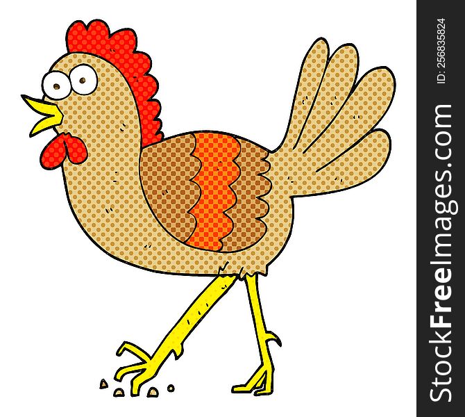freehand drawn cartoon chicken