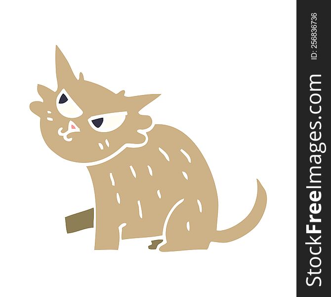 Cartoon Doodle Sly Cat