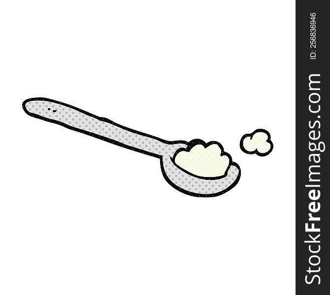 freehand drawn cartoon teaspoon of salt