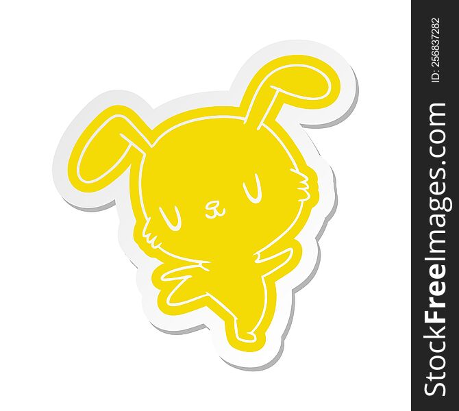 cartoon sticker kawaii cute furry bunny