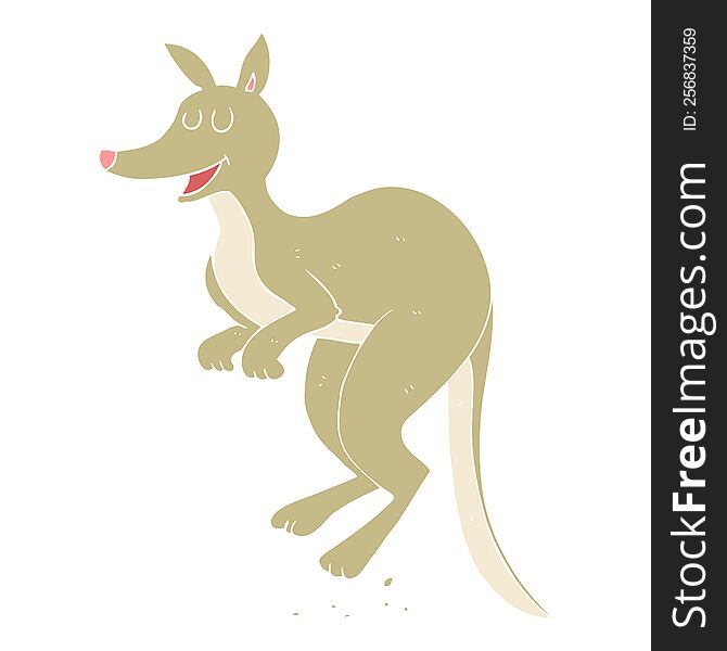 flat color illustration of kangaroo. flat color illustration of kangaroo