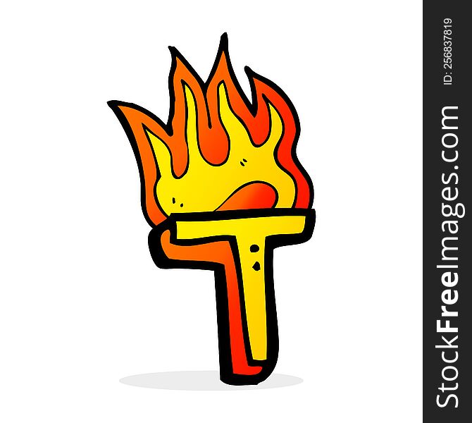 Cartoon Flaming Letter