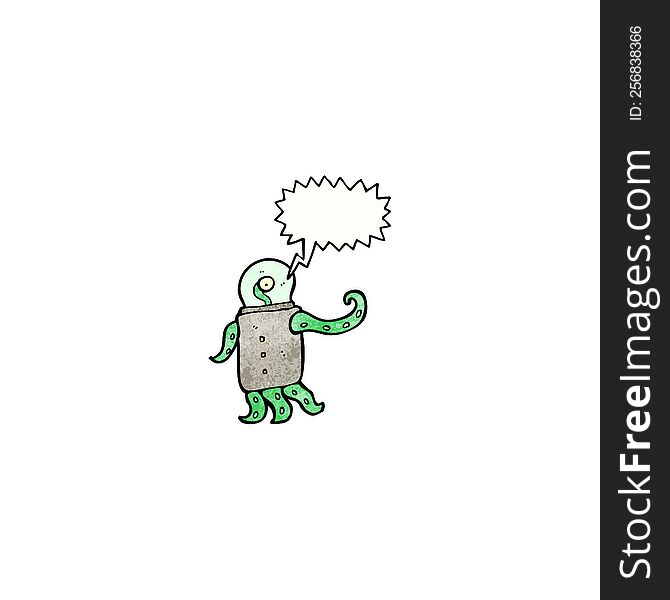 cartoon shouting alien