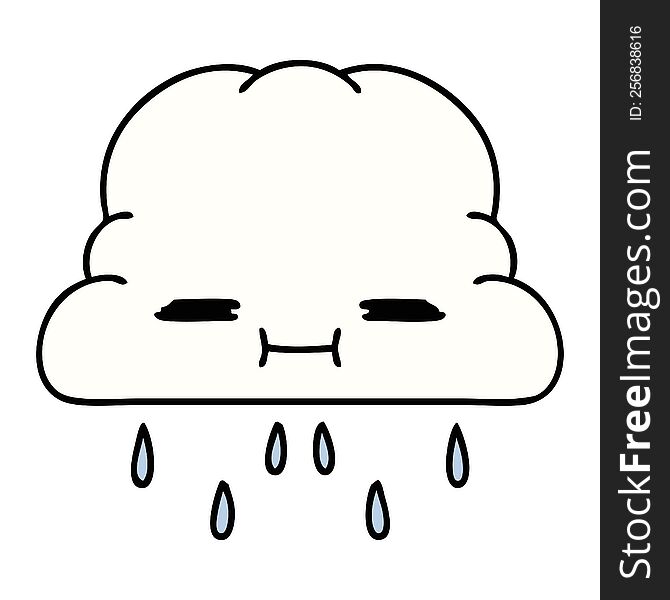 cartoon of a cloud raining down on you with indifference. cartoon of a cloud raining down on you with indifference