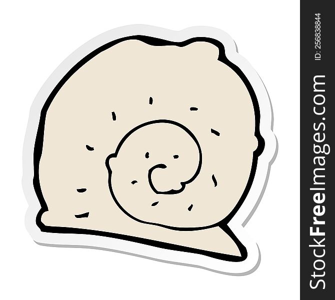 sticker of a cartoon snail shell