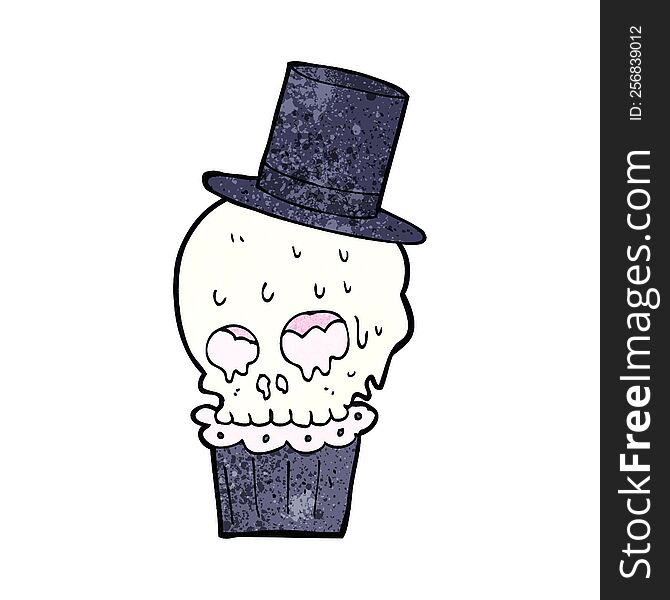 Cartoon Spooky Cupcake