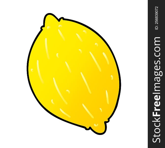 Gradient Cartoon Of A Lemon