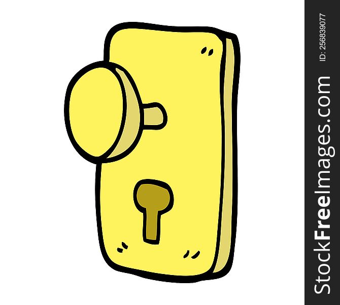 cartoon doodle door handle