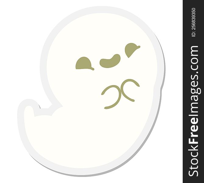 happy halloween ghost sticker