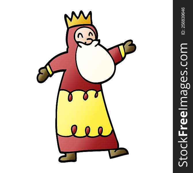 Cartoon Doodle Wise King