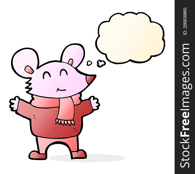 Cartoon Mouse With Thought Bubble