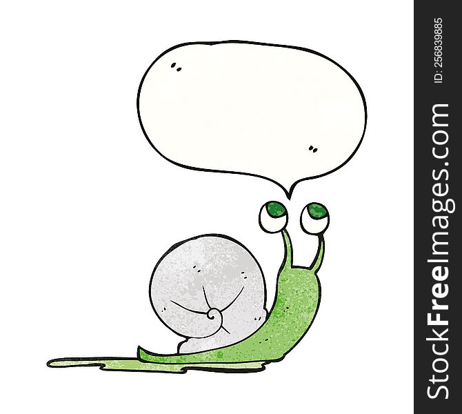 Texture Speech Bubble Cartoon Snail