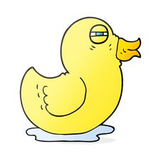 Cartoon Rubber Duck Stock Photo
