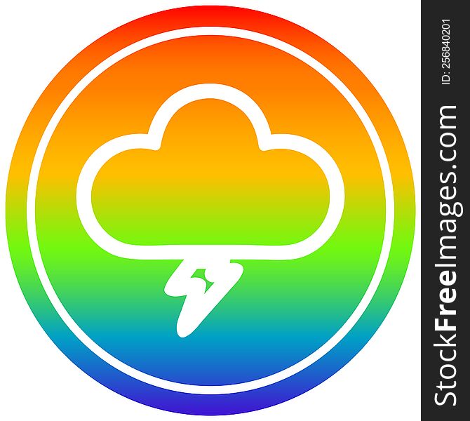 Storm Cloud Circular In Rainbow Spectrum