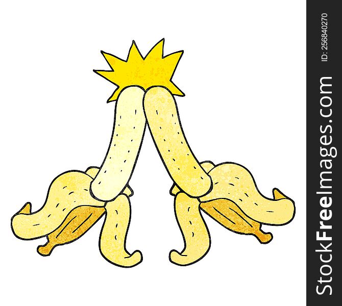 freehand drawn texture cartoon embarrassing magic banana touch