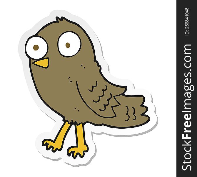 sticker of a cartoon bird