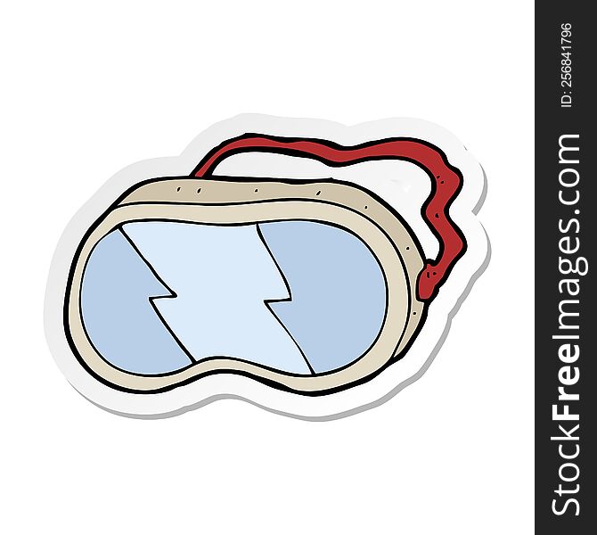 sticker of a cartoon goggles