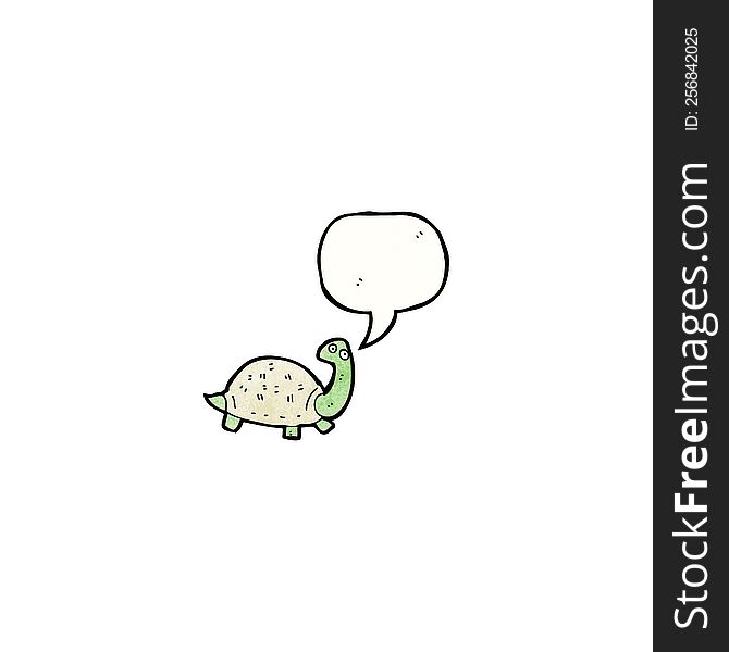 cartoon tortoise with speech bubble