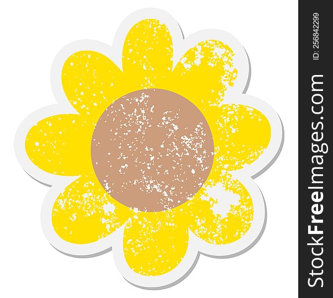 sunflower grunge sticker
