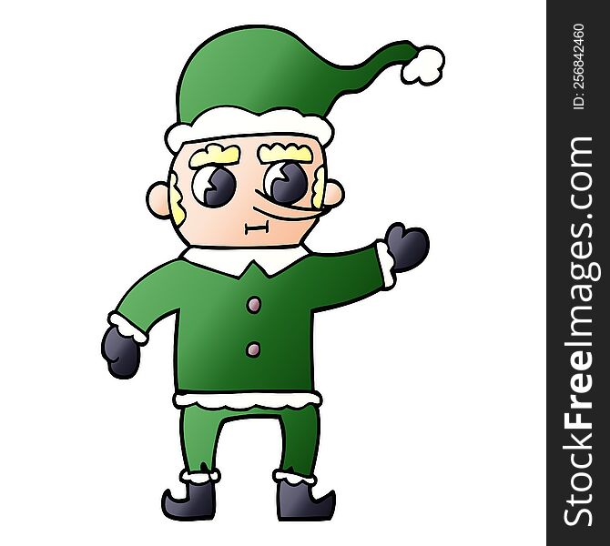cartoon doodle christmas elf
