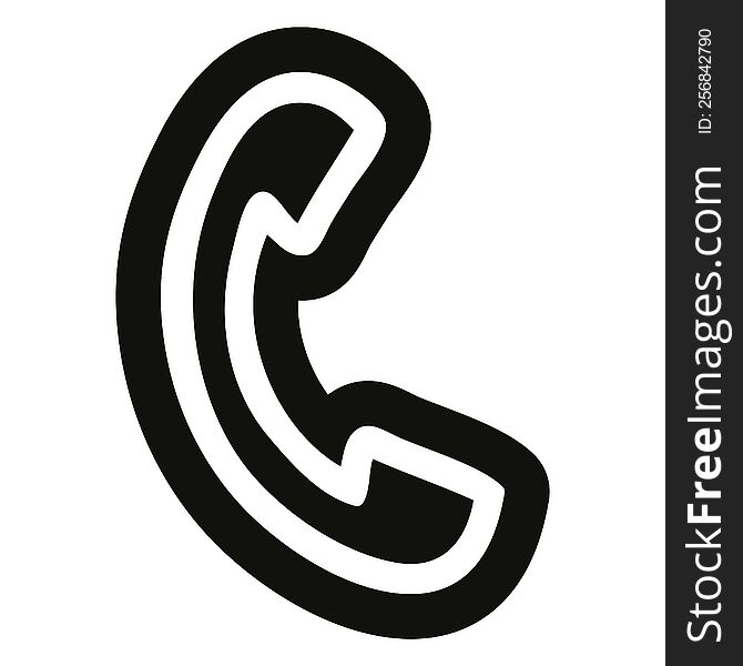 telephone handset icon symbol