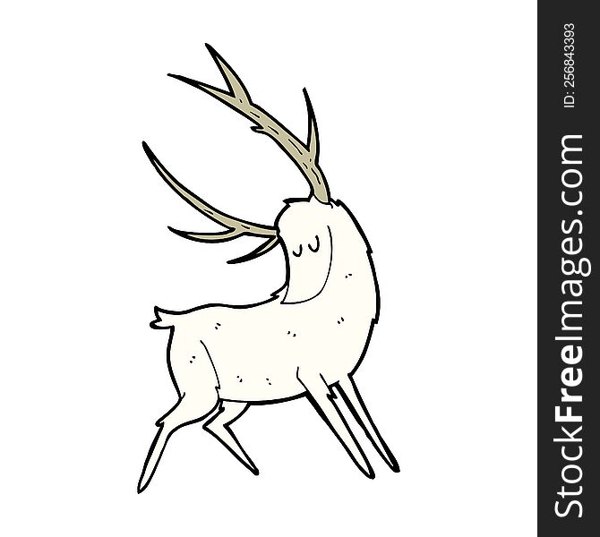 Cartoon White Stag