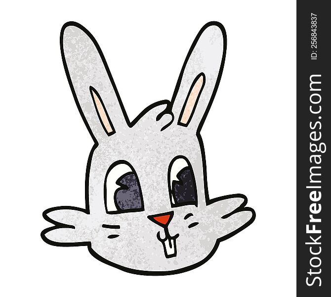 cartoon doodle bunny face