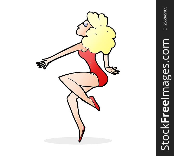 Cartoon Dancing Woman