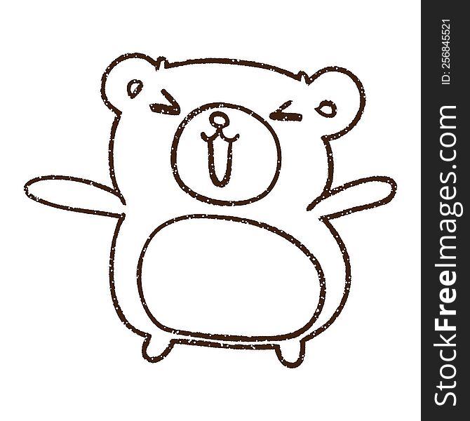 Bear Charcoal Drawing