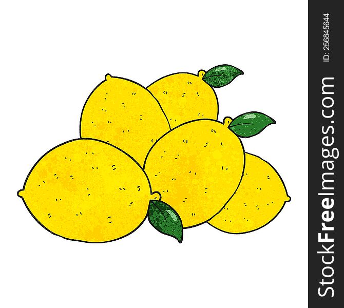 freehand textured cartoon lemons