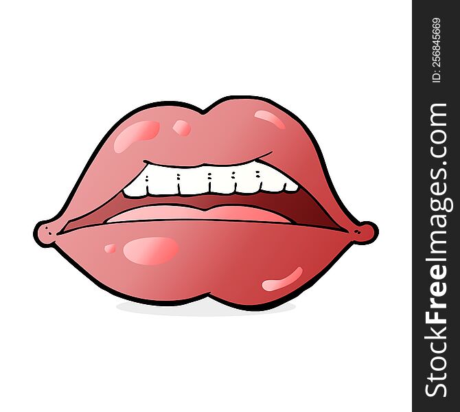 Cartoon Sexy Lips Symbol