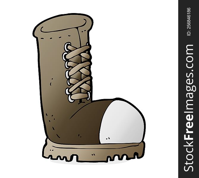 cartoon old work boot