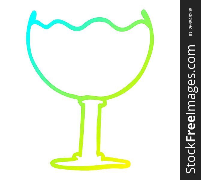 cold gradient line drawing cartoon glass of drink