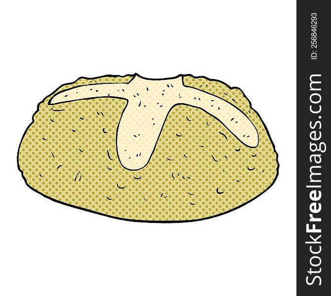 freehand drawn cartoon loaf of bread