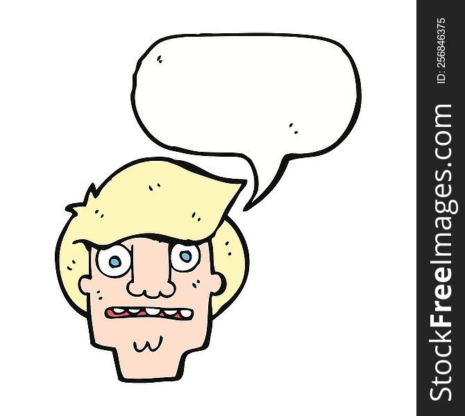 Cartoon Shocked Face With Speech Bubble
