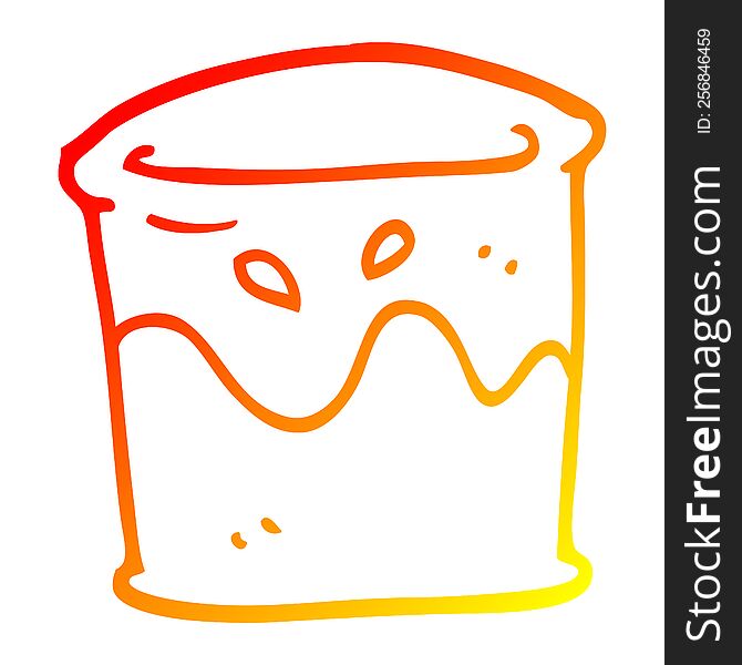 Warm Gradient Line Drawing Cartoon Drink In Tumbler