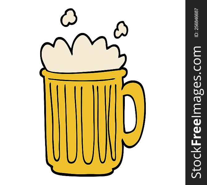 cartoon doodle tankard of beer