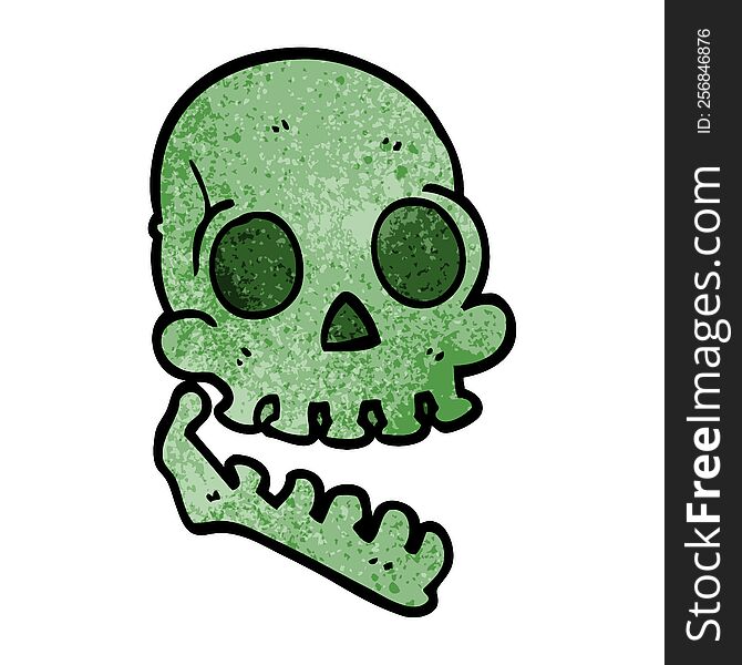 cartoon doodle happy skull