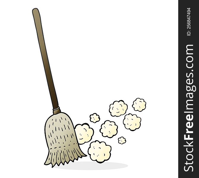 Cartoon Sweeping Brush