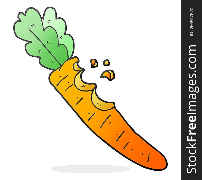 Cartoon Bitten Carrot