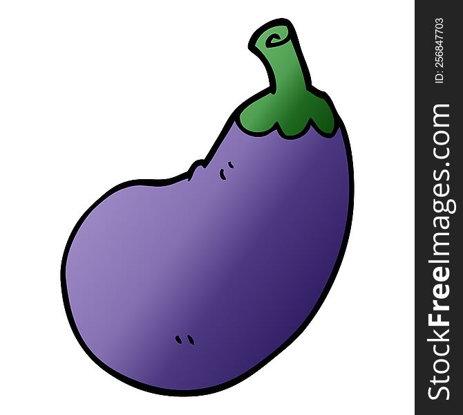 Cartoon Doodle Eggplant