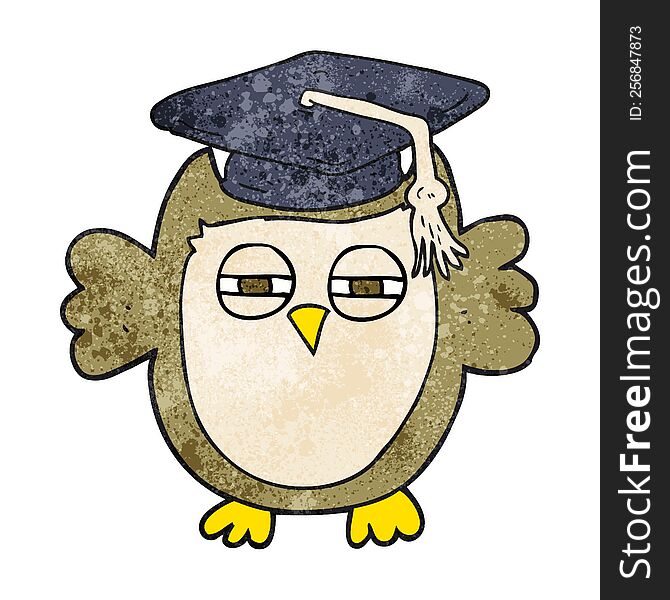 Textured Cartoon Clever Owl