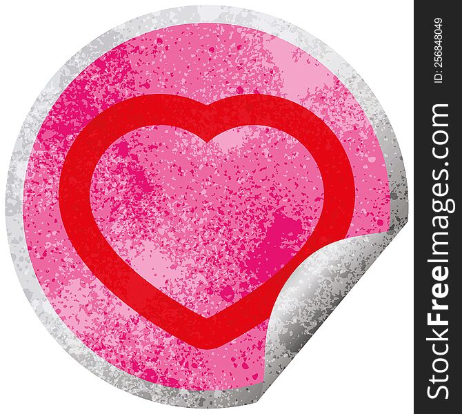 Heart Circular Peeling Sticker