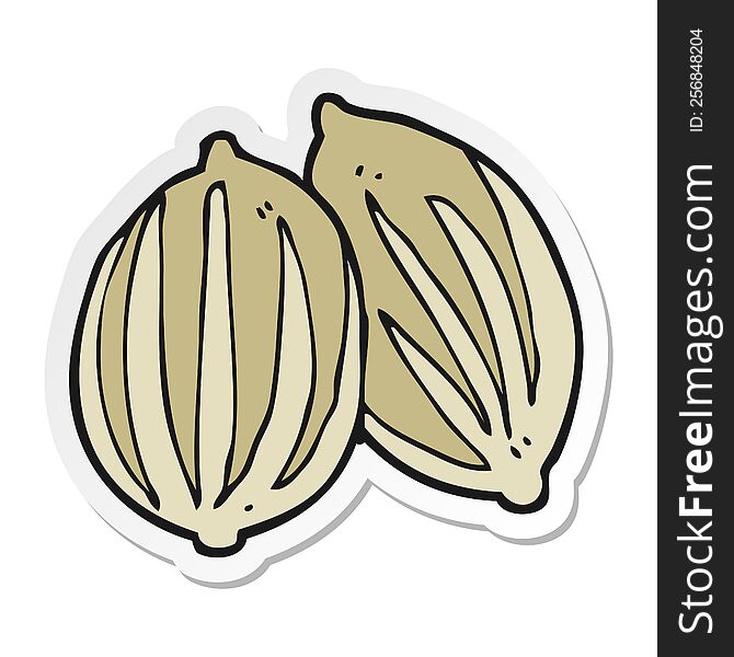 sticker of a cartoon seeds