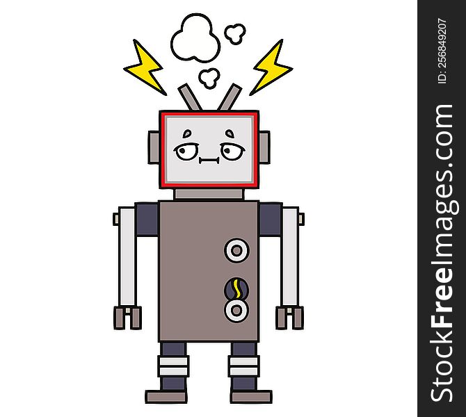 cute cartoon of a robot. cute cartoon of a robot