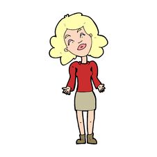 Free Cartoon Woman Shrugging Shoulders Stock Photo - 256851320